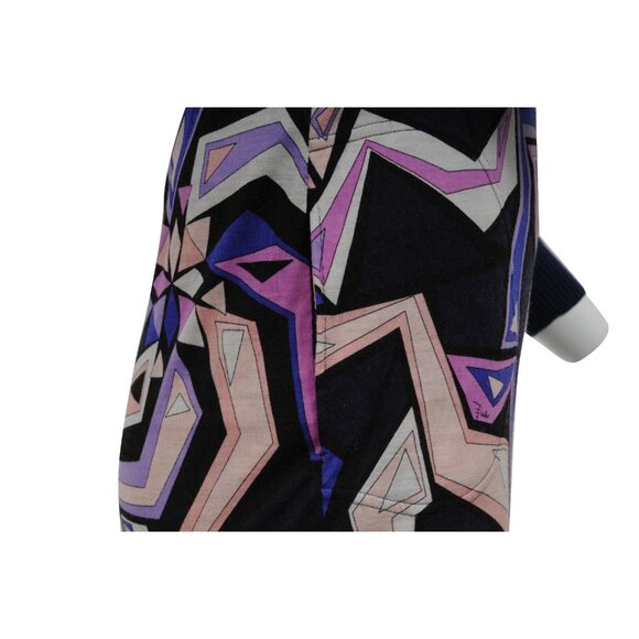 Emilio Pucci Womens Midi Long Sleeve Crew Neck Dress US 6 Blue Purple Wool Long - Picture 8 of 12